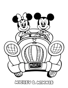 coloriage Mickey et Minnie pour enfant