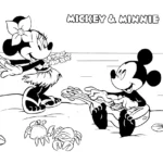 coloriage Mickey et Minnie à imprimer a4