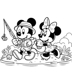 coloriage Mickey et Minnie a telecharger
