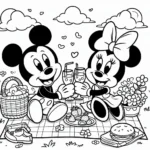 coloriage Mickey et Minnie a imprimer gratuitement