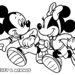 coloriage Mickey et Minnie pour enfant