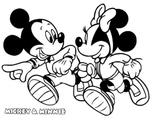 coloriage Mickey et Minnie pour enfant
