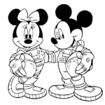 coloriage Mickey et Minnie pour enfant gratuit