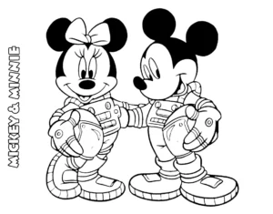 coloriage Mickey et Minnie pour enfant gratuit