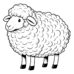 coloriage Mouton pour enfant de 7 ans