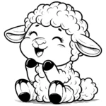 image pour coloriage Mouton enfant