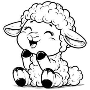 image pour coloriage Mouton enfant