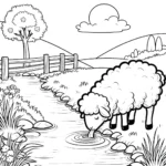 coloriage Mouton pour enfant de à imprimer
