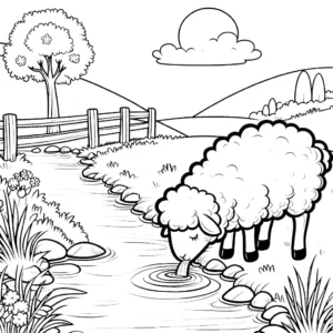 coloriage Mouton pour enfant de à imprimer