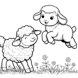 coloriage Mouton à imprimer pour enfant de 4 ans