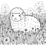 coloriage Mouton a dessiner et imprimer