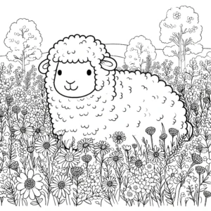 coloriage Mouton a dessiner et imprimer