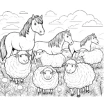 coloriage Mouton pour bebe a imprimer