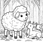 image de coloriage Mouton pour enfant