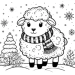 coloriage Mouton à imprimer pour enfant de 2 ans