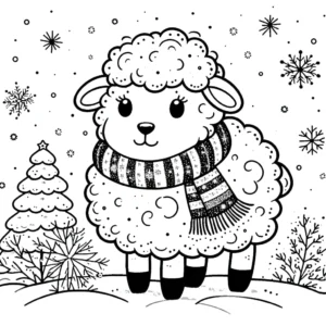 coloriage Mouton à imprimer pour enfant de 2 ans