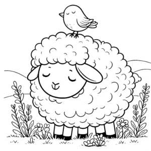 coloriage Mouton à imprimer pour enfant de 10 ans