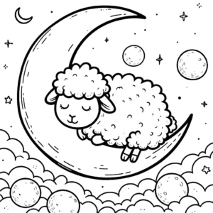 coloriage Mouton pour enfant de à imprimer