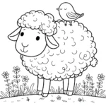 coloriage Mouton pour enfant de à imprimer