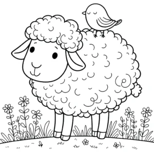 coloriage Mouton pour enfant de à imprimer