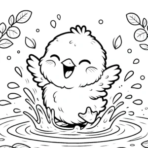 coloriage Poussin à imprimer a4