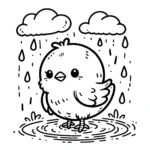 coloriage Poussin a telecharger