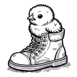 coloriage Poussin a telecharger