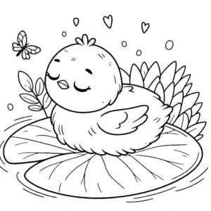 coloriage Poussin a dessiner et imprimer
