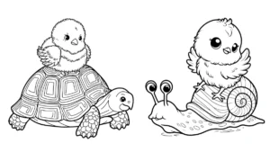 coloriage Poussin à imprimer pour enfant de 9 ans