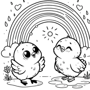 coloriage Poussin pour enfant de 5 ans
