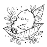 coloriage Poussin à imprimer pour enfants