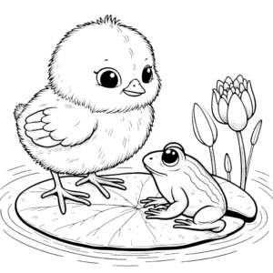 coloriage Poussin a colorier en ligne