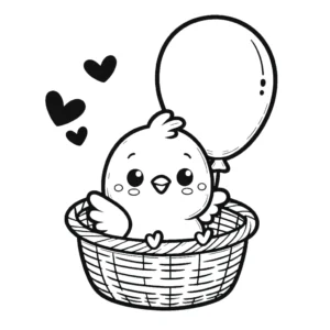coloriage Poussin pour bebe a imprimer