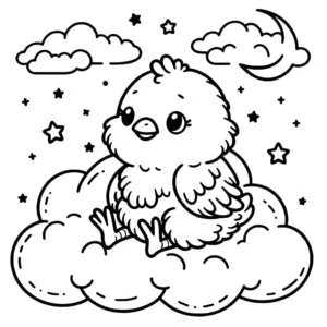 coloriage Poussin a imprimer gratuitement