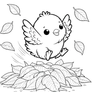 coloriage Poussin educatif pour enfant