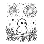 coloriage Poussin pour enfants à télécharger