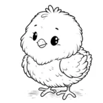 coloriage Poussin à imprimer pour enfant de 8 ans