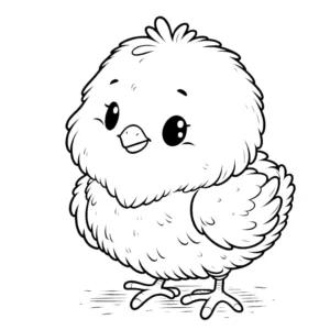 coloriage Poussin à imprimer pour enfant de 8 ans