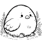 coloriage Poussin gratuit pour enfants