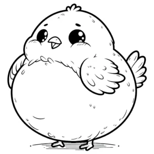 coloriage Poussin et apprentissage