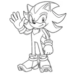 coloriage Sonic Shadow educatif pour enfant