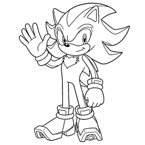 coloriage Sonic Shadow educatif pour enfant