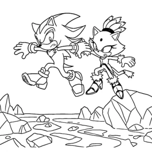 coloriage Sonic Shadow à imprimer gratuitement pdf