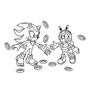 coloriage Sonic Shadow gratuit à imprimer