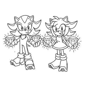 coloriage Sonic Shadow a imprimer gratuit