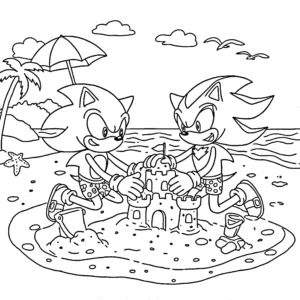 coloriage Sonic Shadow pour enfant de 7 ans