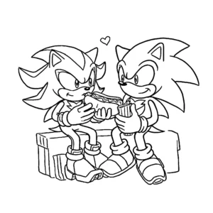 coloriage Sonic Shadow pour enfant de 4 ans