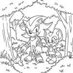 coloriage Sonic Shadow educatif pour enfant