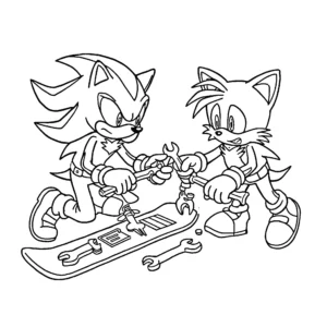 coloriage Sonic Shadow gratuit à imprimer