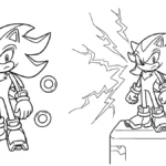 coloriage Sonic Shadow d